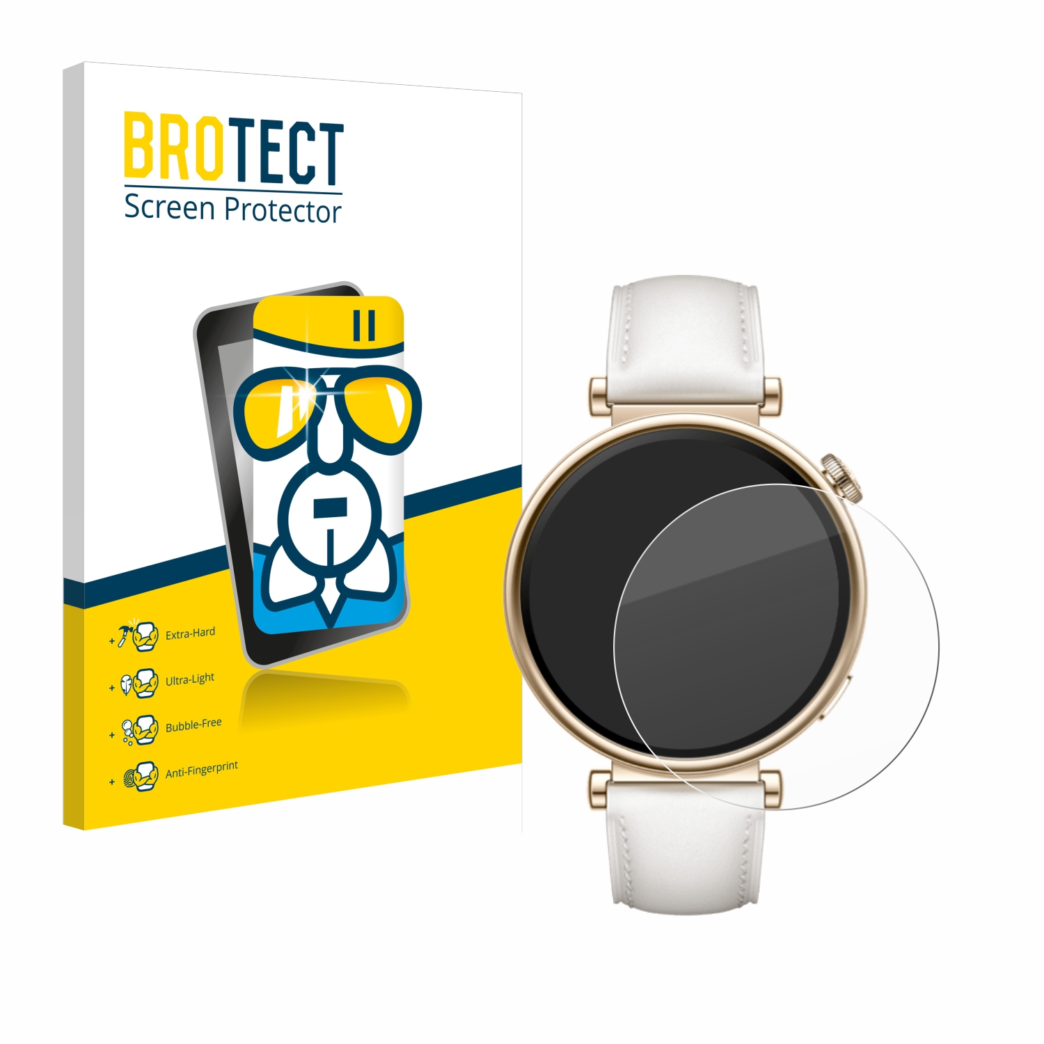 BROTECT Airglass klare GT Schutzfolie(für 4 Huawei Watch (41mm))