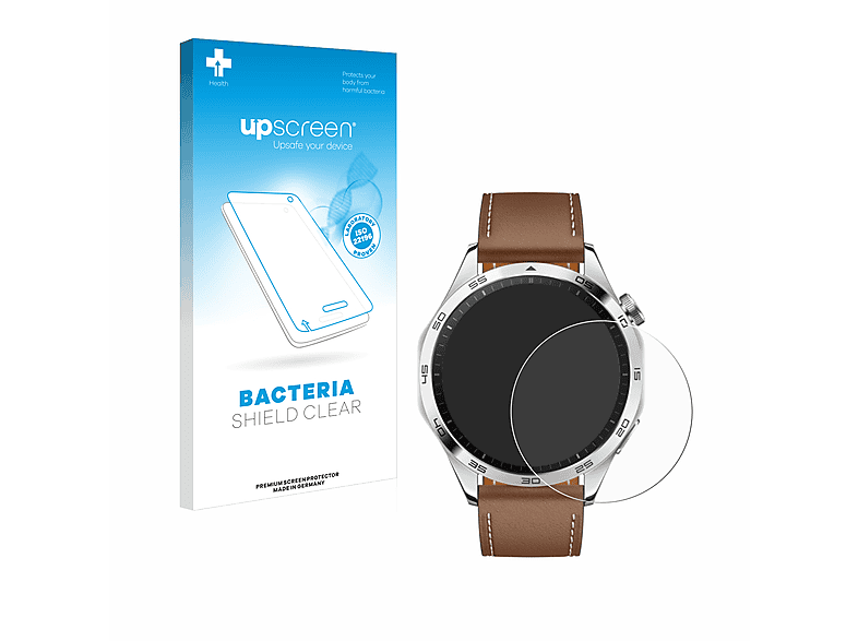 UPSCREEN antibakteriell klare Schutzfolie(für Huawei Watch GT 4 (46mm)) | Smartwatch Schutzfolien & Gläser