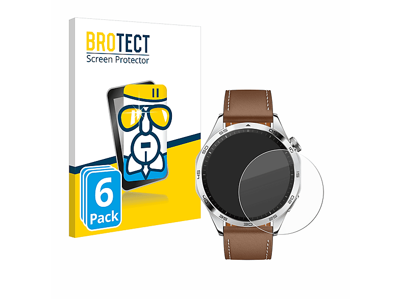 BROTECT 6x Airglass klare Schutzfolie(für Huawei GT Watch (46mm)) 4