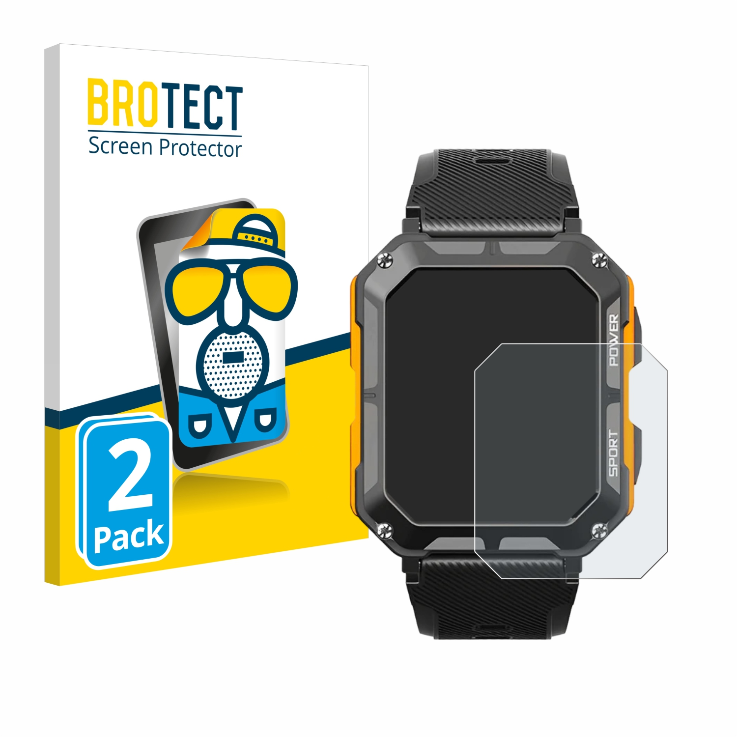 BROTECT 2x matte Schutzfolie(für Smartwatch) Indestructible The Njord Gear