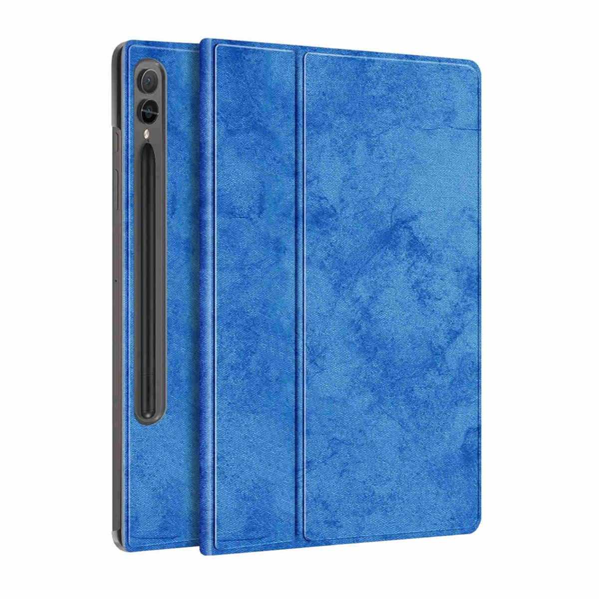 360 Blau aufstellbare / Rotation / für WIGENTO Kunststoff Cover Silikon Kunstleder, Tasche Grad Samsung Full Design Tablethülle