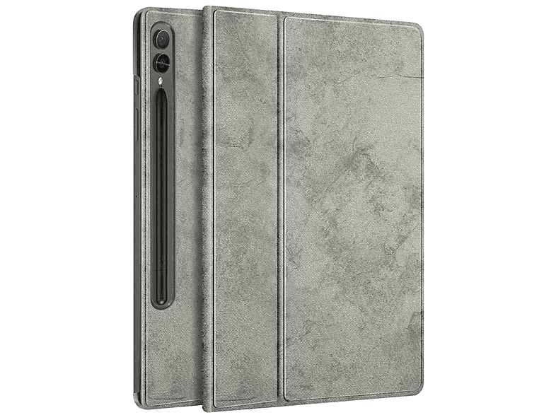 WIGENTO 360 Grad Rotation Design aufstellbare Tasche Tablethülle Full Cover für Samsung Kunststoff / Silikon / Kunstleder, Grau | Tablet Sleeves