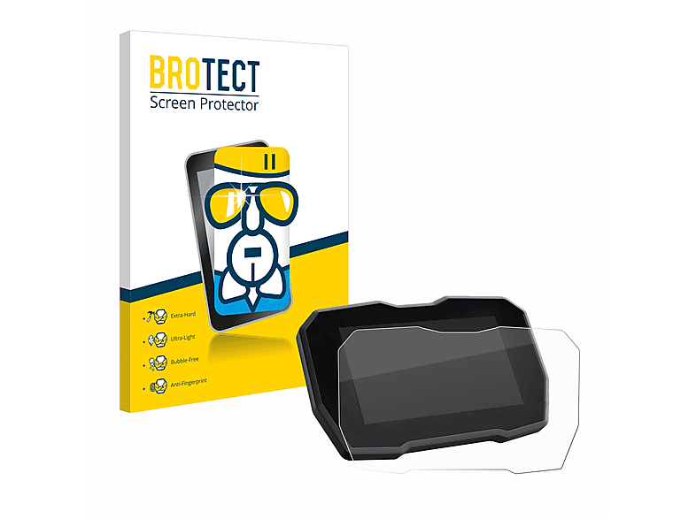 BROTECT Airglass klare Streetfighter Schutzfolie(für V4 2020 Ducati Tachoanzeige)