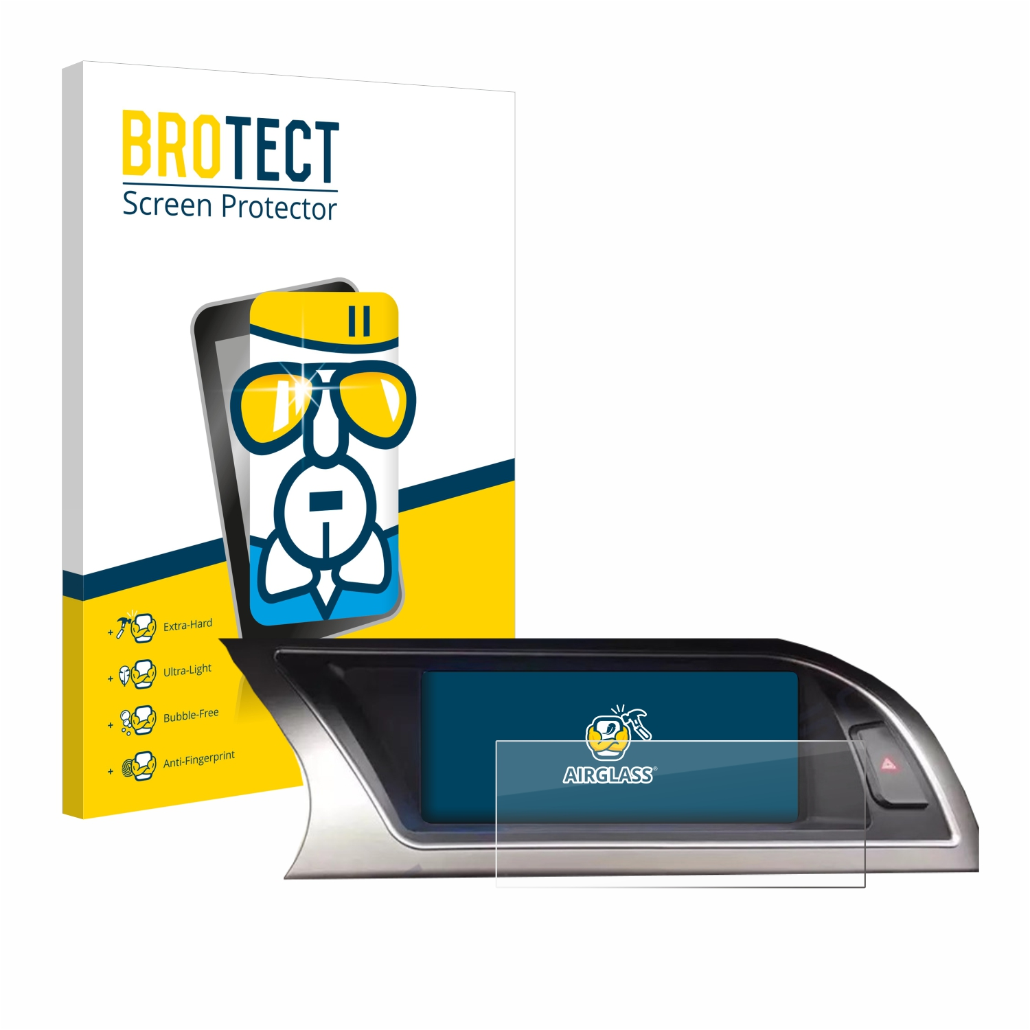 BROTECT Airglass klare Schutzfolie(für Audi Navigation Plus (2012-2015) 7\