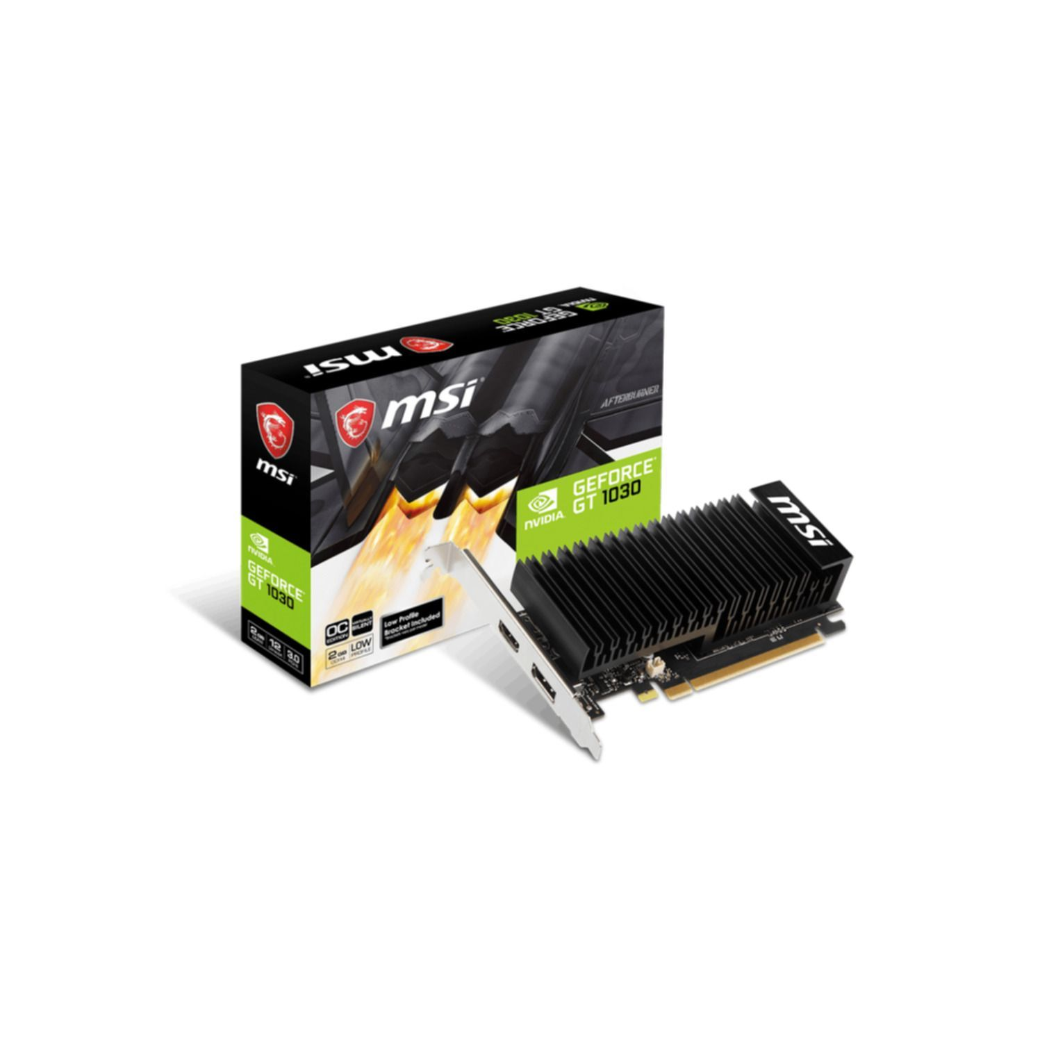 MSI OC GeForce 1030 GT 2GHD4 LP (NVIDIA, Grafikkarte)