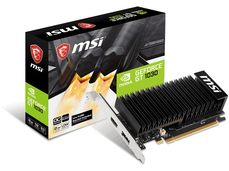 MSI GeForce GT 2GHD4 (NVIDIA, 1030 OC LP Grafikkarte)