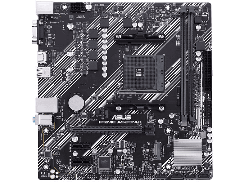 ASUS PRIME A520M-K Mainboards schwarz | Mainboard AMD Sockel AM4