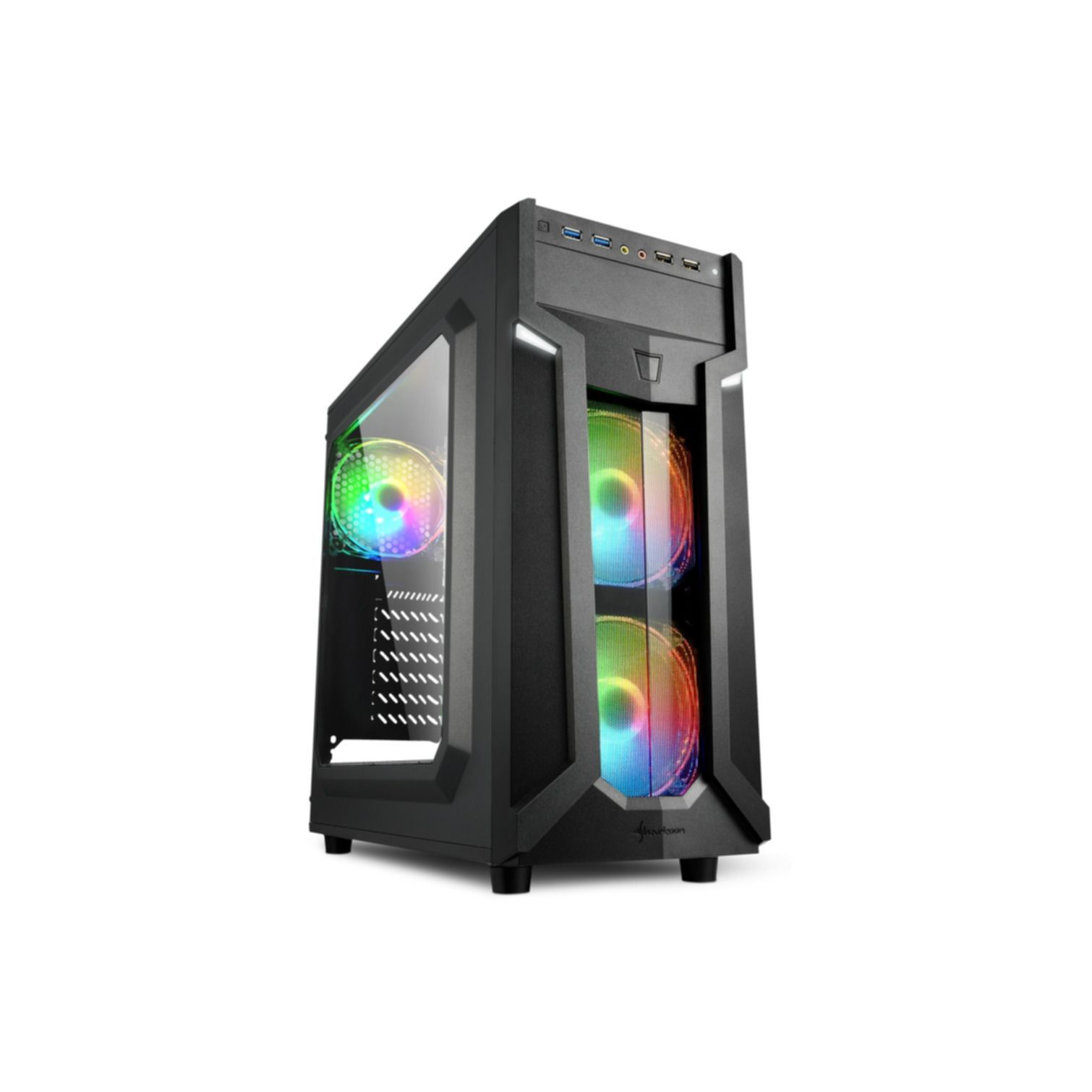 SHARKOON VG6-W RGB PC Gehäuse, schwarz
