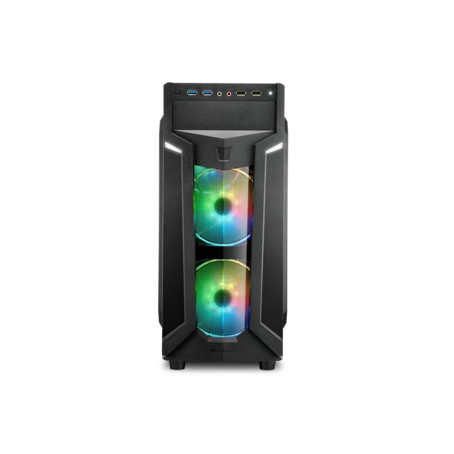 Gehäuse, SHARKOON schwarz RGB VG6-W PC