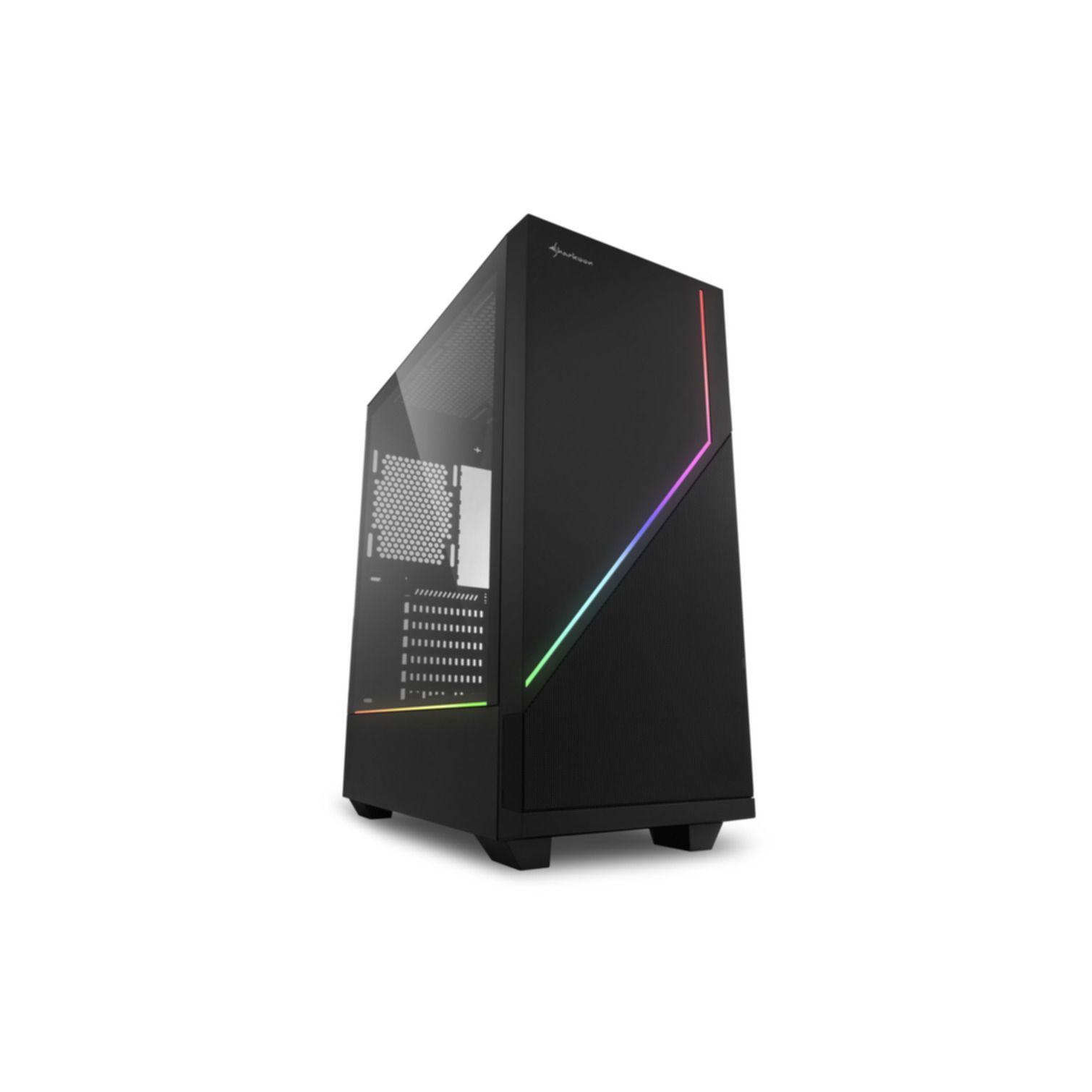 SHARKOON RGB FLOW PC Gehäuse, schwarz