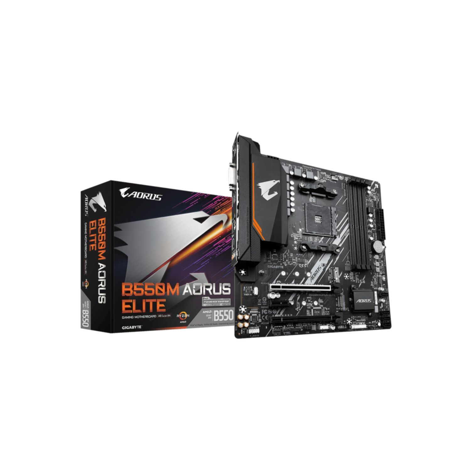 Mainboards ELITE GIGABYTE AORUS schwarz B550M