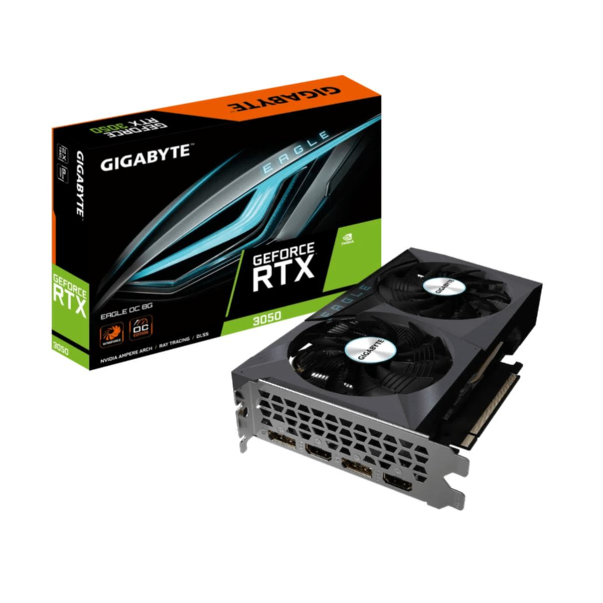 GIGABYTE GeForce RTX 3050 EAGLE 8G Grafikkarte) OC (NVIDIA