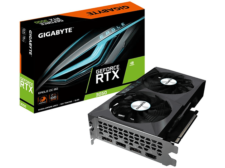 GIGABYTE GeForce RTX 3050 EAGLE OC 8G (NVIDIA, Grafikkarte)