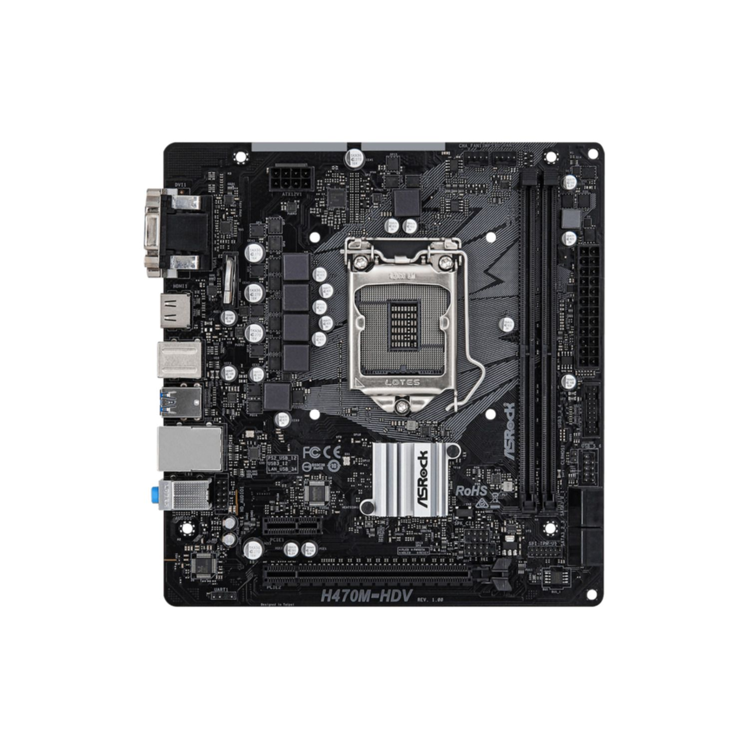 ASROCK H470M-HDV Mainboards schwarz