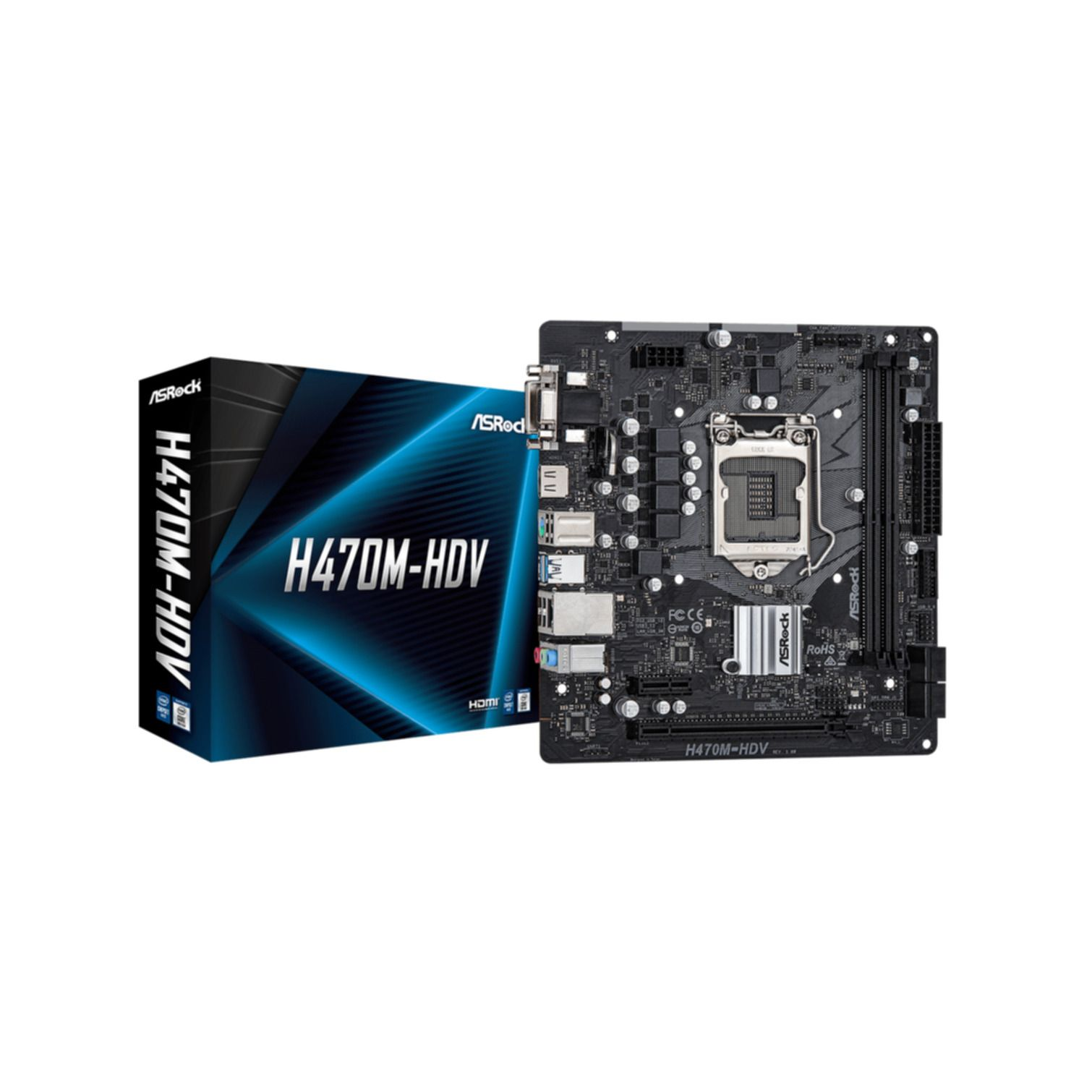 ASROCK H470M-HDV schwarz Mainboards