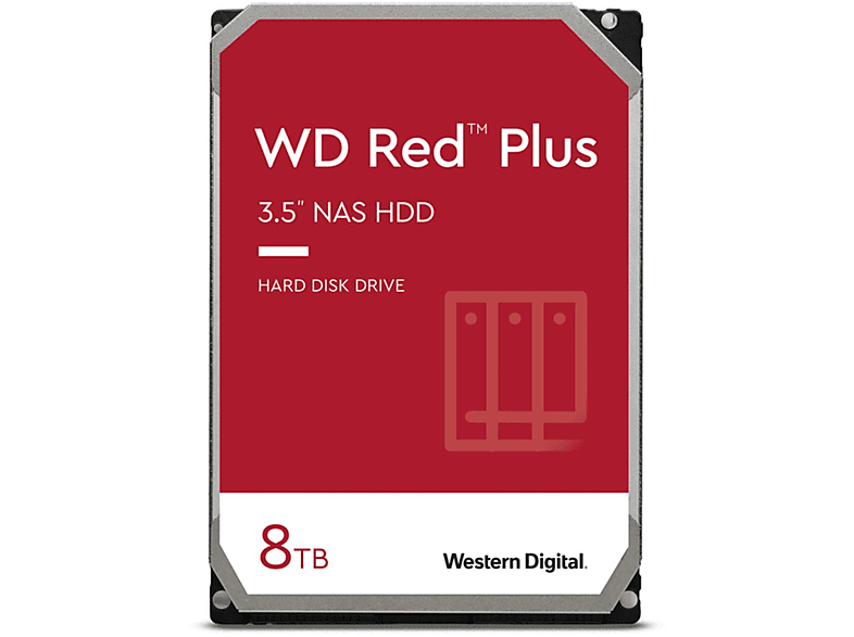 WESTERN DIGITAL Red Plus, HDD, GB, Zoll, 3,5 intern 8000