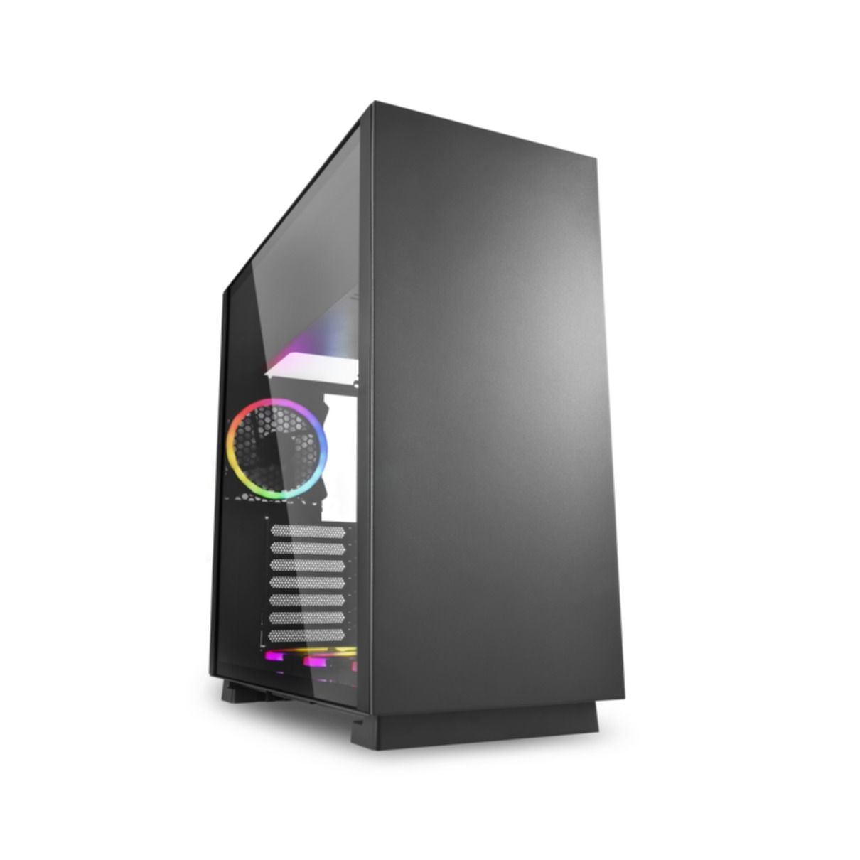 RGB schwarz Gehäuse, Pure SHARKOON Steel PC