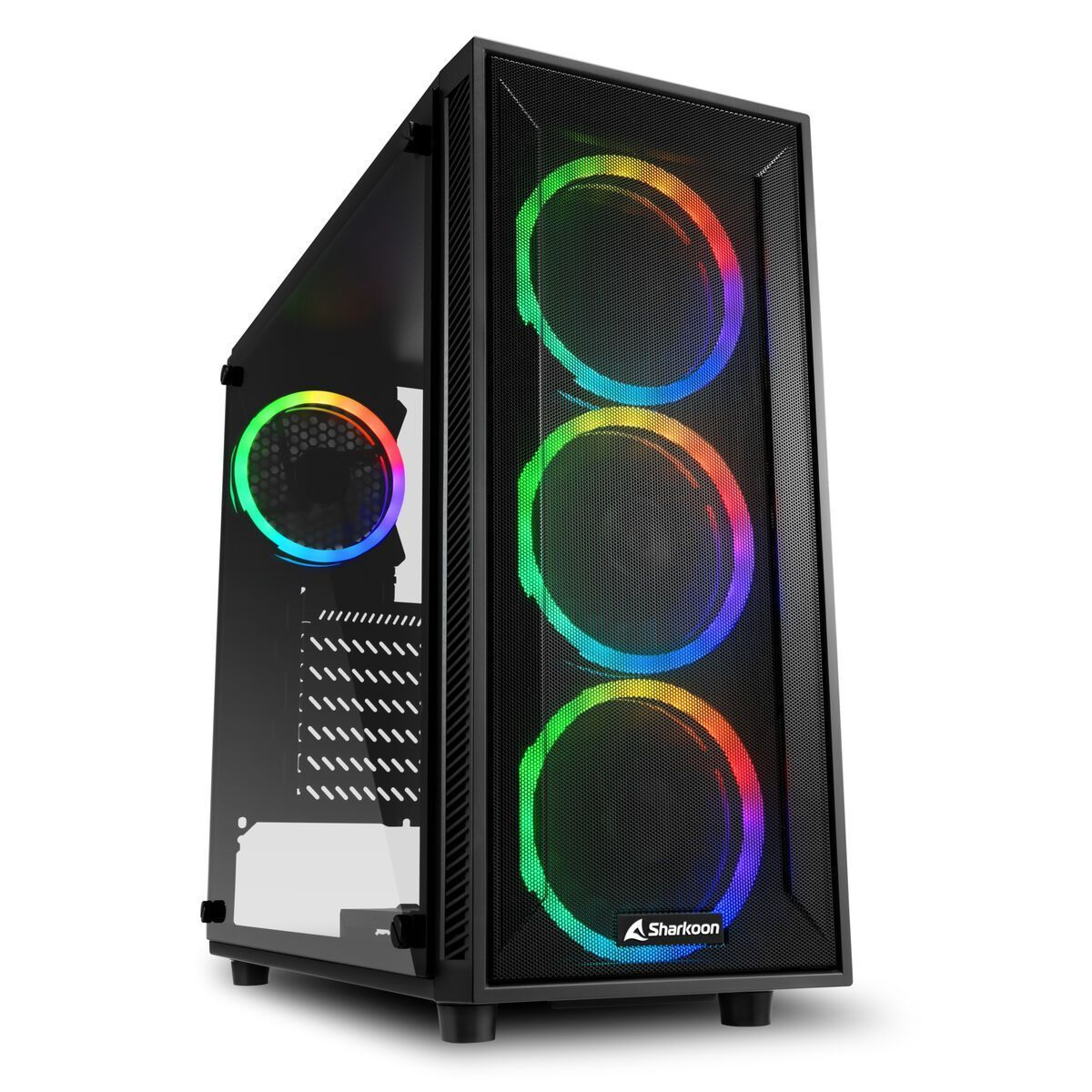 schwarz SHARKOON TG4M Gehäuse, PC RGB