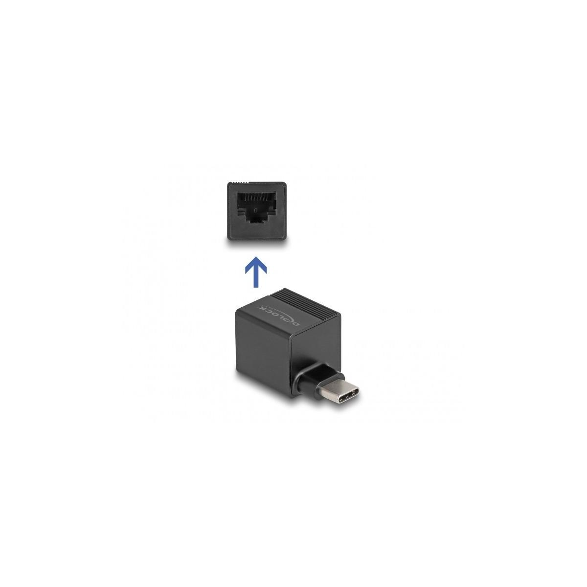 66462 Schwarz DELOCK Adapter,