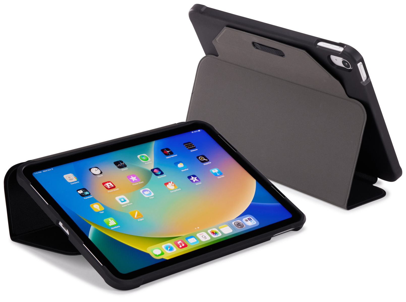 CASELOGI CSIE2156 - Apple Thermoplastisches Tablet für Full Cover Polyester, (TPU), Schwarz Black Hülle Polyurethan
