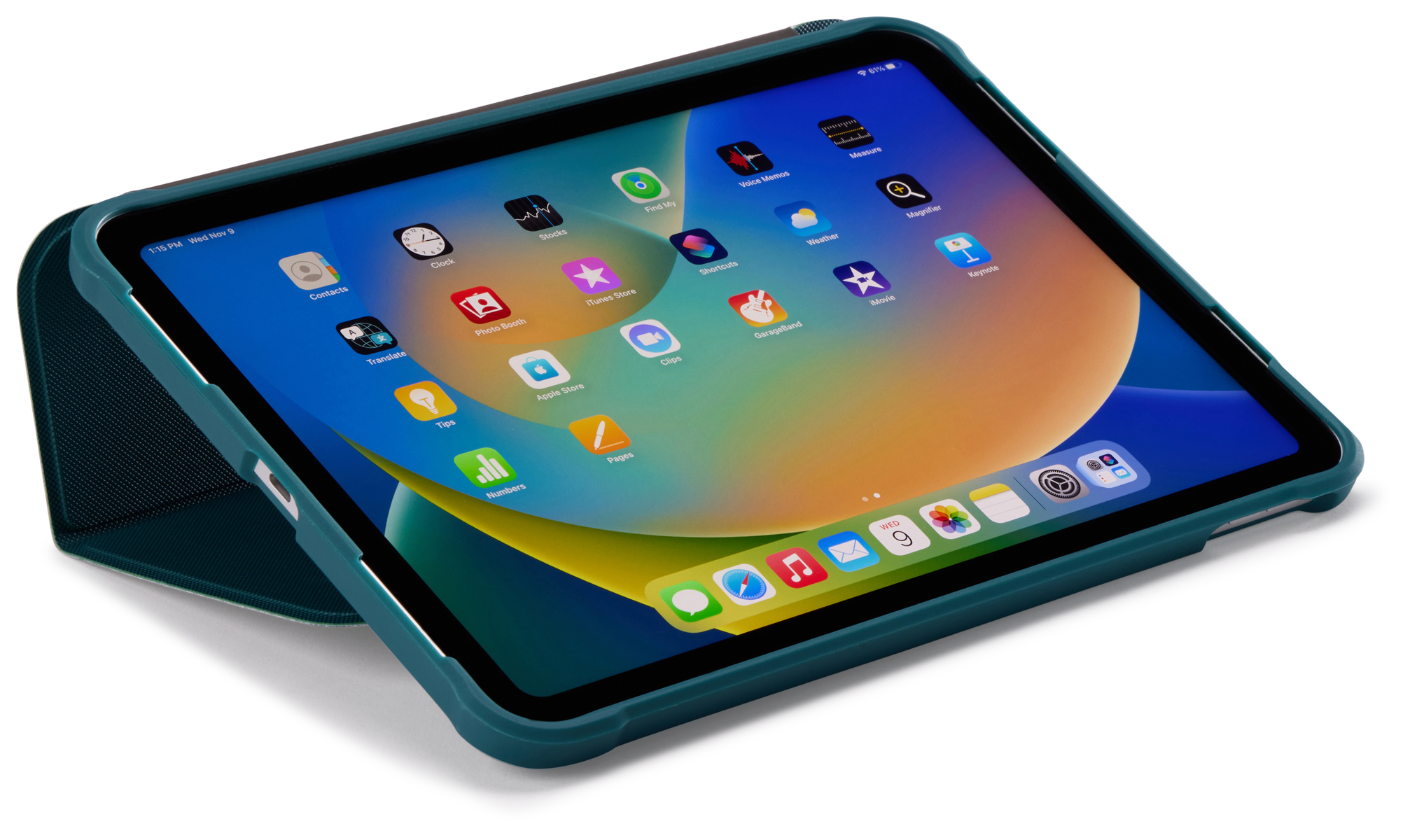 CASELOGI CSIE2156 - Patina Blue Hülle Tablet Apple Cover Polyester, Full Blau für