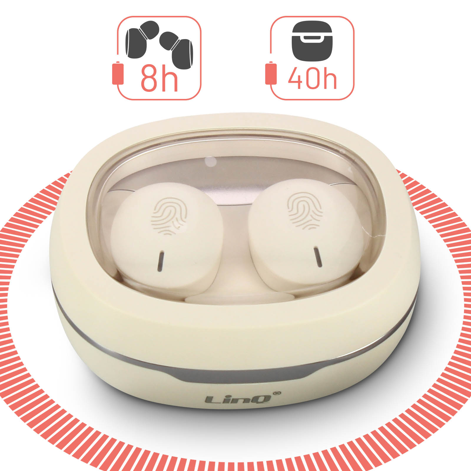 8Std. PRO, Kopfhörer Bluetooth S68 Akkulaufzeit LINQ