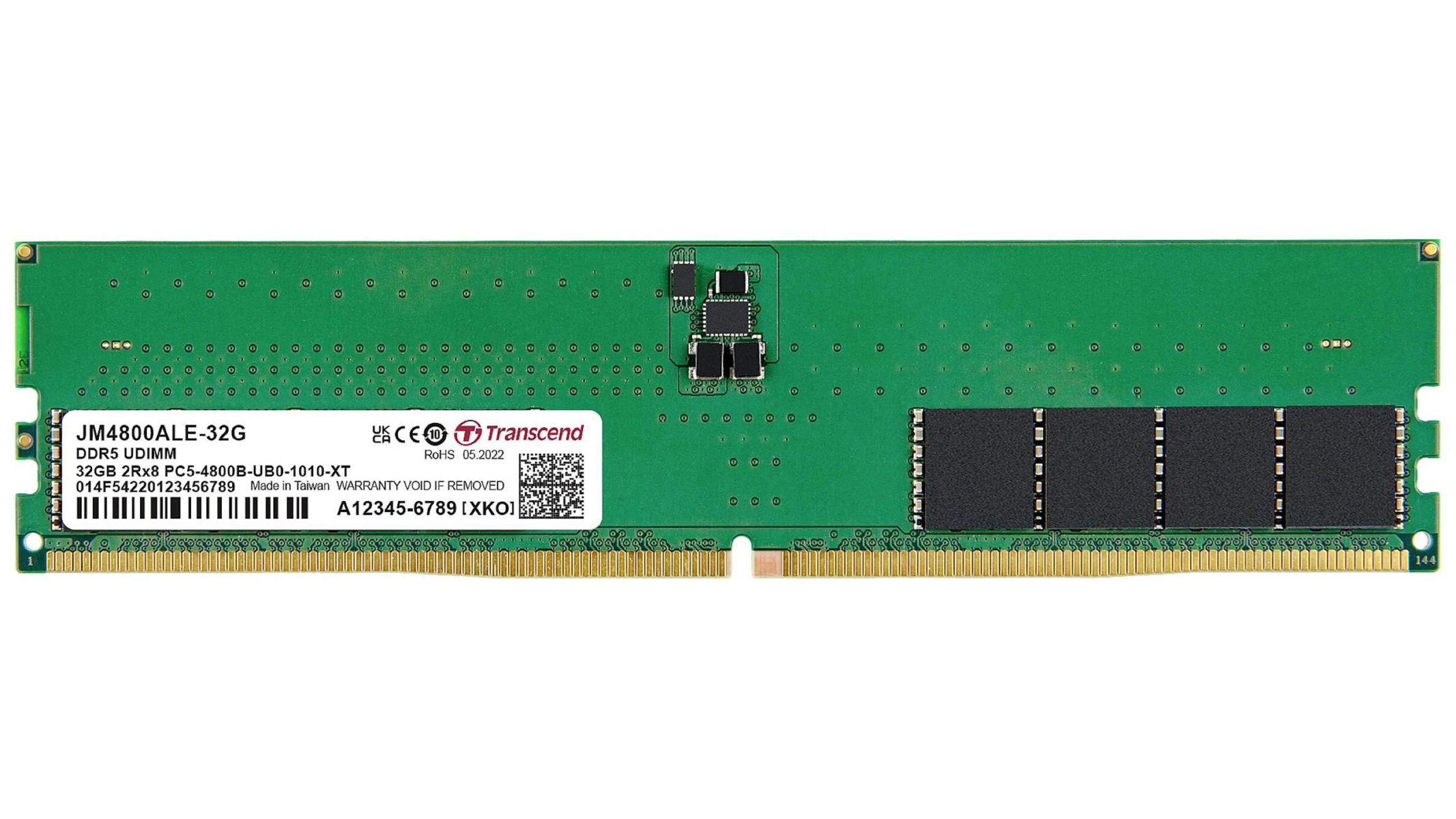 TRANSCEND JM4800ALE-32G 32GB(1x32GB) 4800Mhz UDIMM DDR5 CL40 Masaüstü Bellek