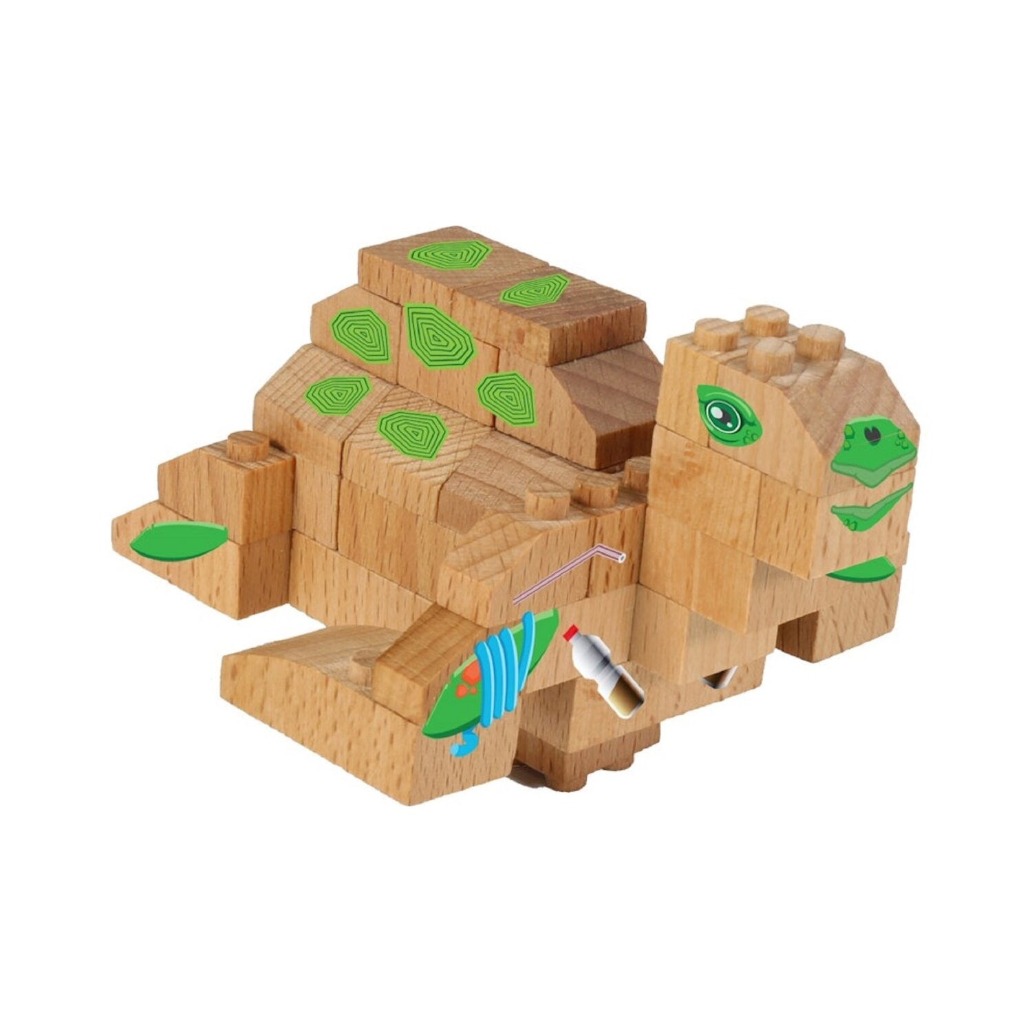 COFI FabBrix WWF Wooden Bausteine Bricks Schildkröte
