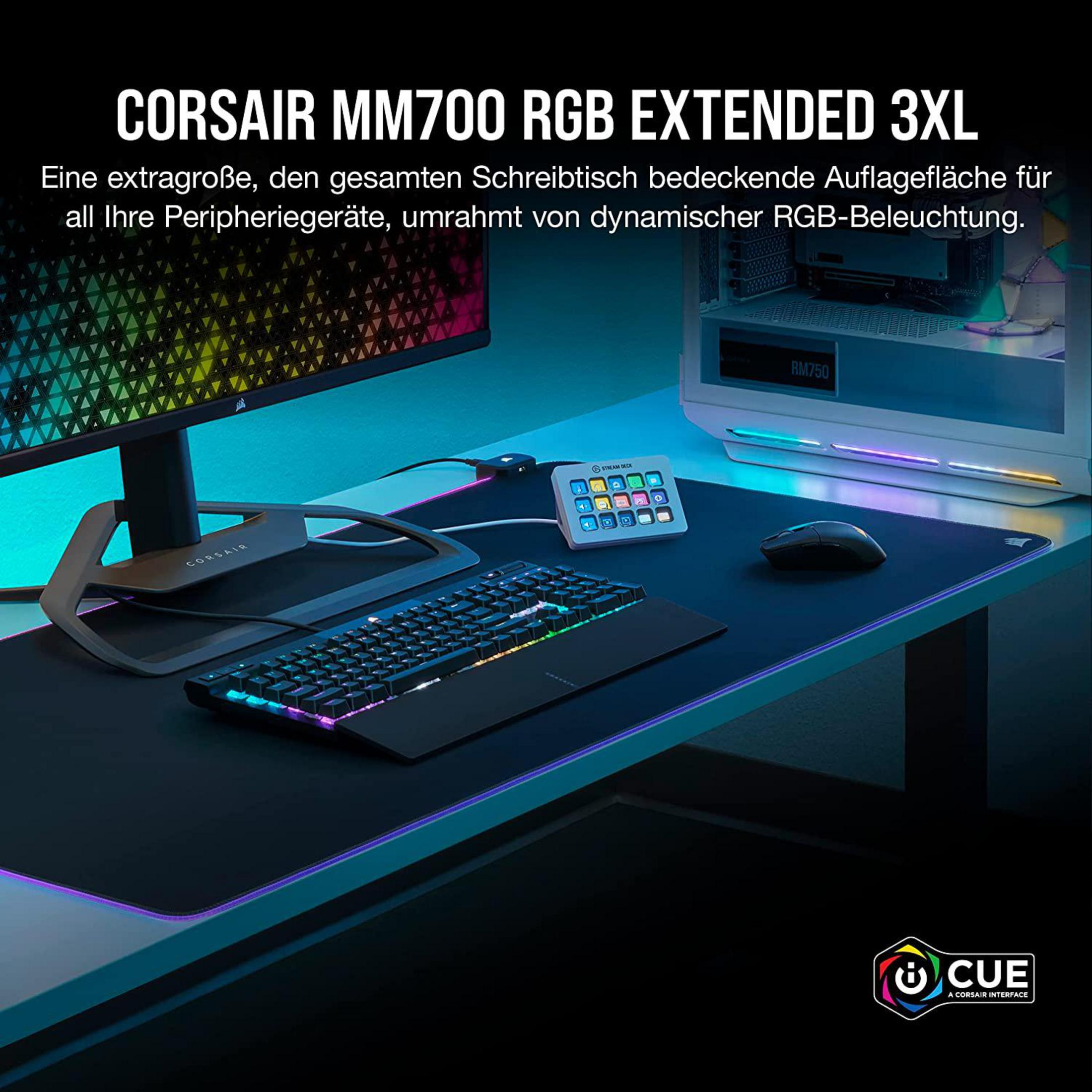 CORSAIR CH-9417080-WW MM700 RGB EXTENDED (150 150 mm Mauspad x 3XL Gaming mm)