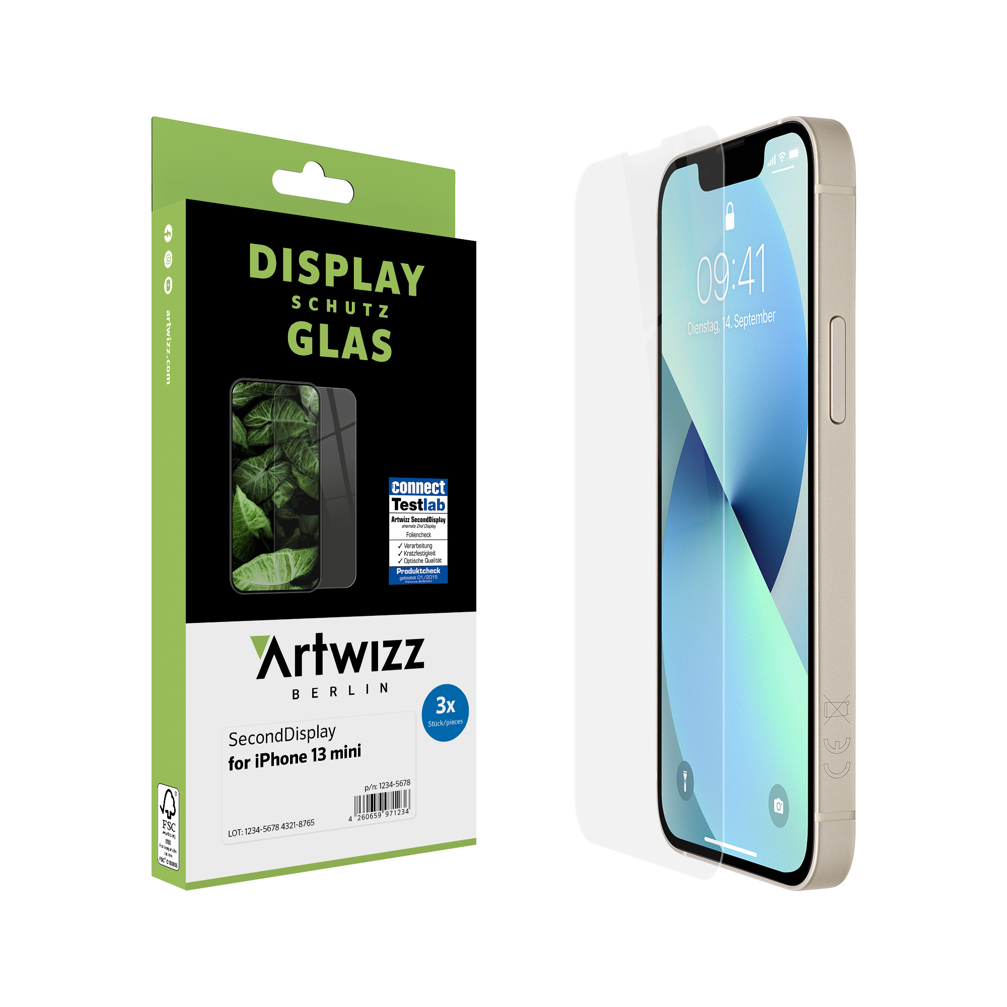 ARTWIZZ SecondDisplay Apple Displayschutz(für (3er mini) Pack) iPhone 13