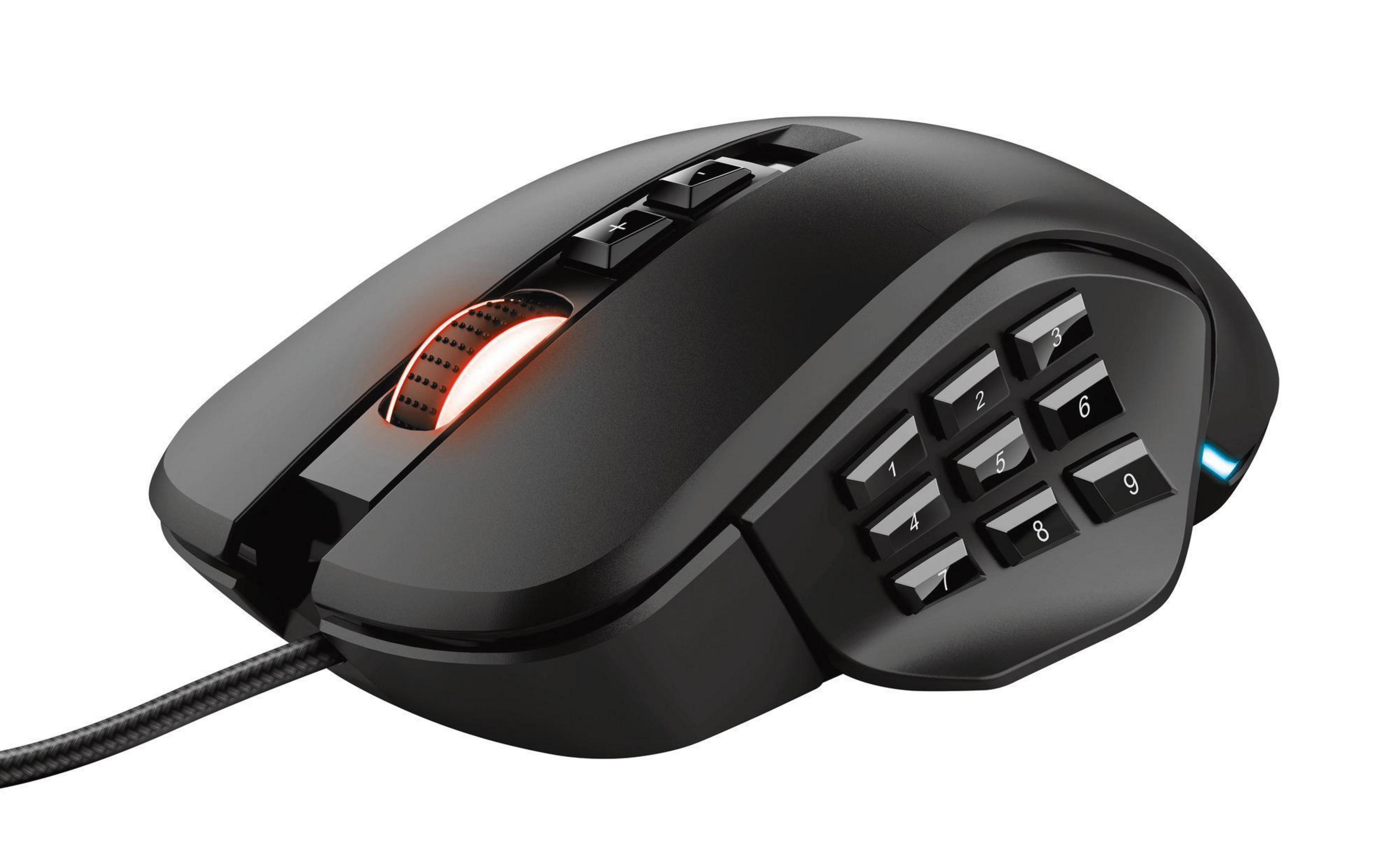 CUSTOMISABLE 970 GXT Schwarz 23764 Maus, MOUSE TRUST Gaming GAMING MORFIX