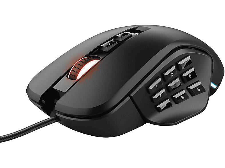 TRUST 23764 GXT 970 Schwarz MOUSE GAMING Gaming MORFIX CUSTOMISABLE Maus