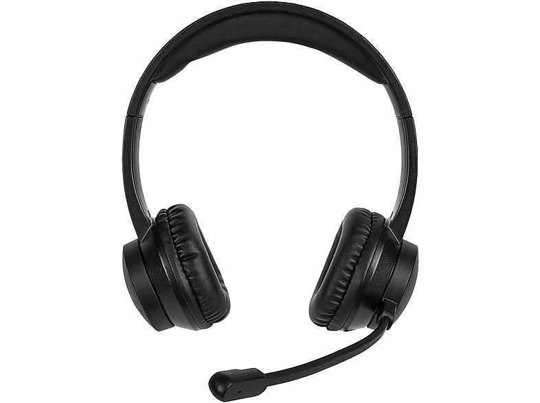 MEDION LIFE® E83265 USB-Headset, Stereo, integriertes Mikrofon, Lautstärkeregler, Plug & Play, On-ear Kopfhörer schwarz