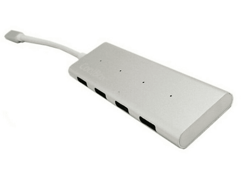 COOLBOX COO-HUC4U3, Hub USB, Aluminium