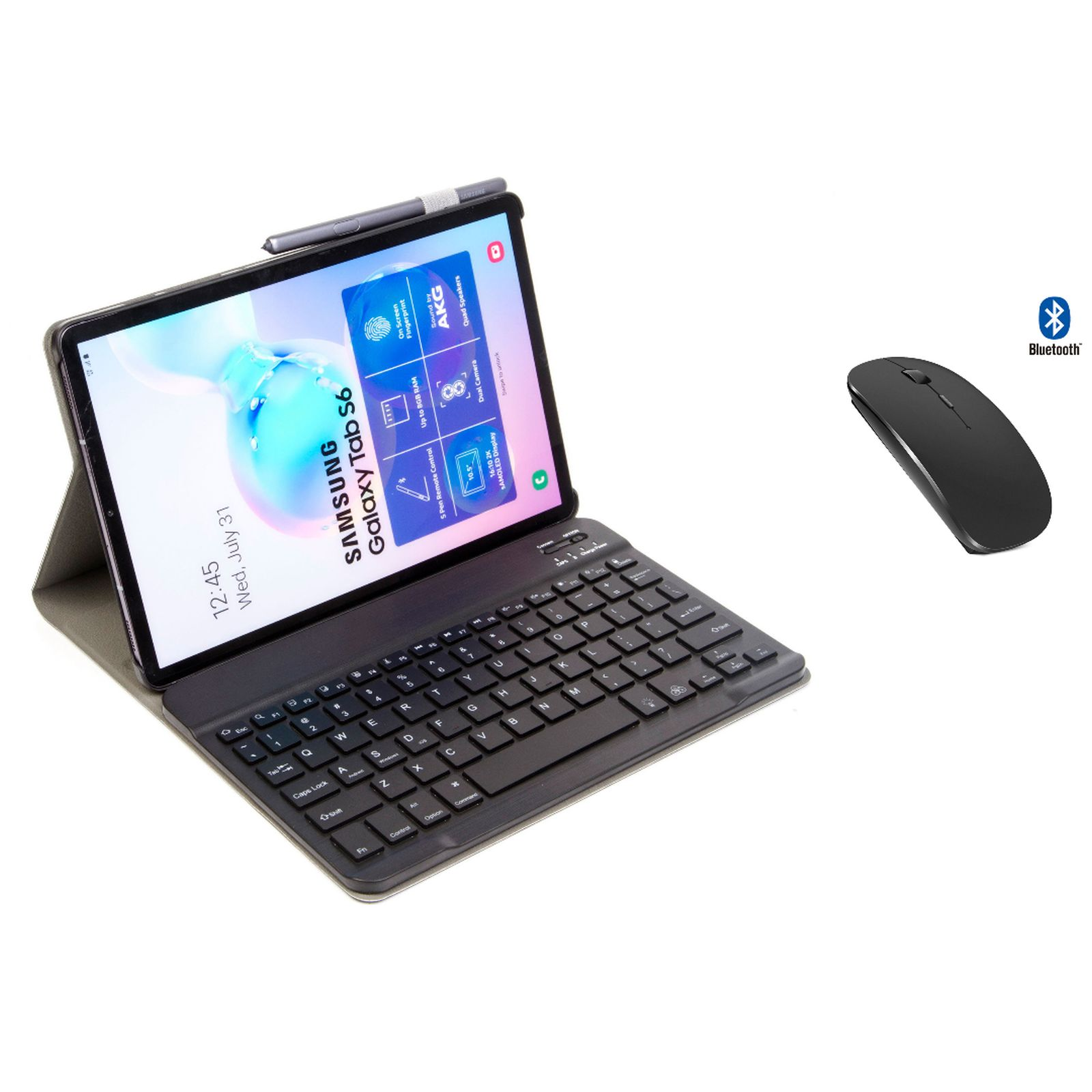 S LOBWERK T865 Galaxy Tab S6 Bookcover Schutzhülle Blau Schutzhülle Zoll 10.5 Samsung Kunststoff, 3in1 T860 für
