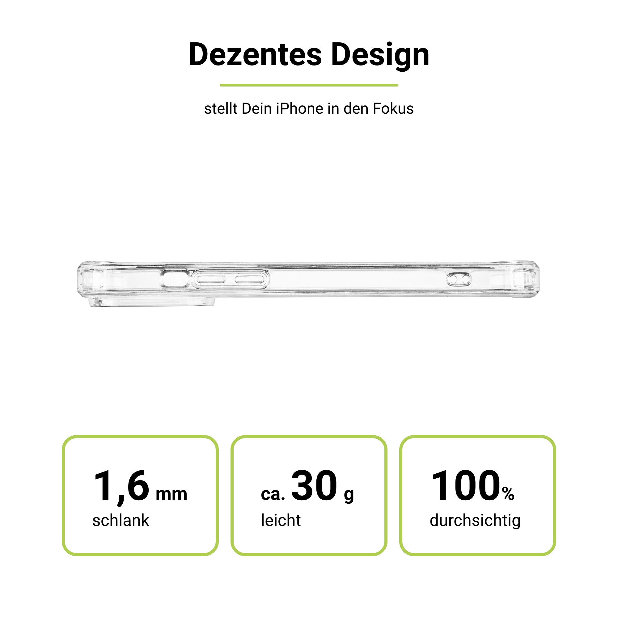 ARTWIZZ ClearClip +CHARGE, Bumper, 15 Apple, Max, Transparent iPhone Pro