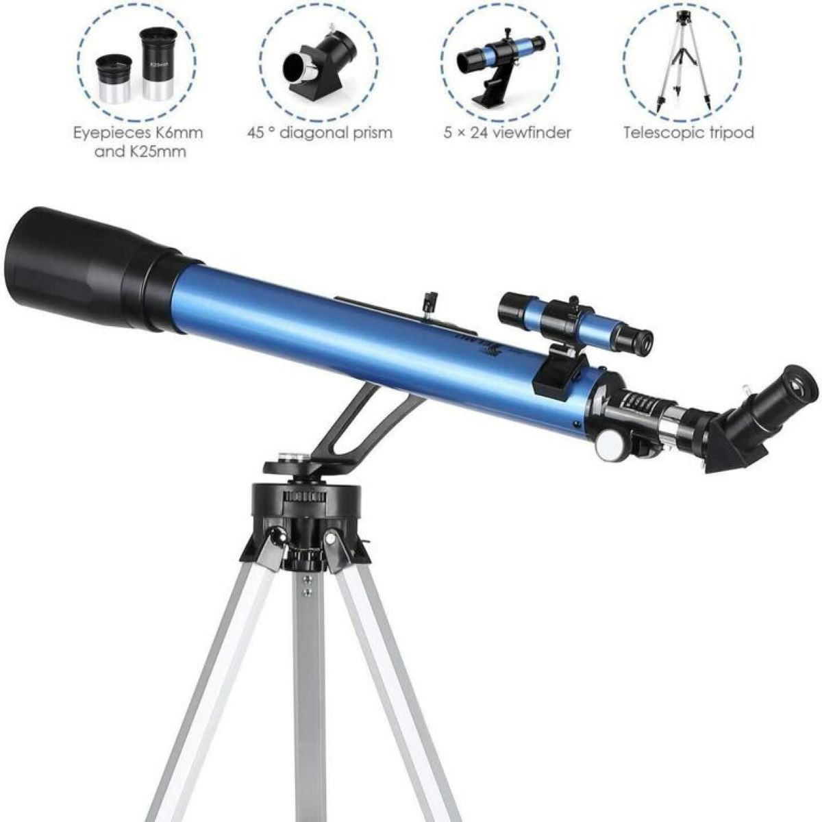 Teleskop 117x, mm, Binocular TELMU 60 28x,