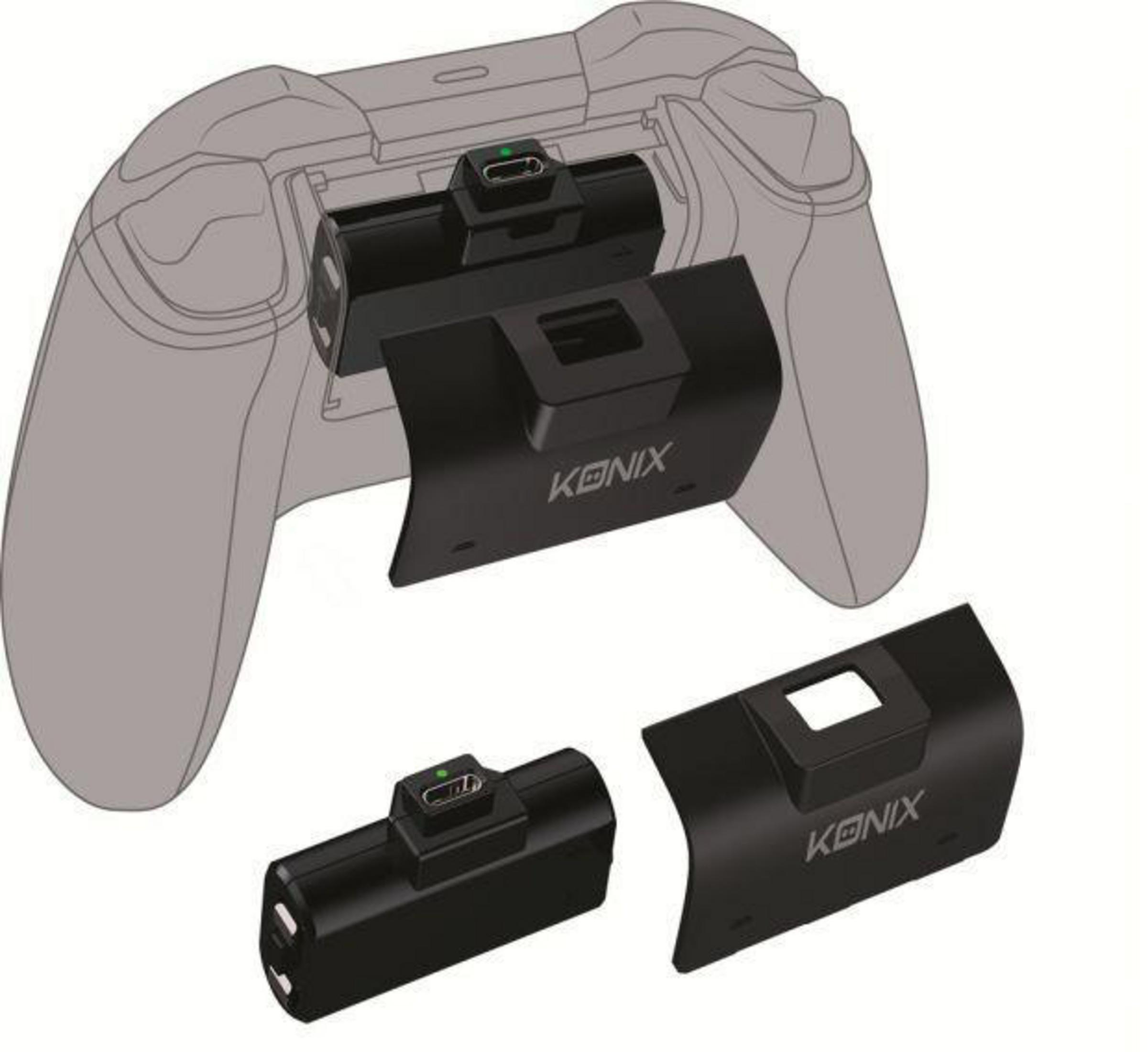 KONIX für SERIES Series Schwarz Xbox PLAY&CHARGE KX Zubehör X, X,