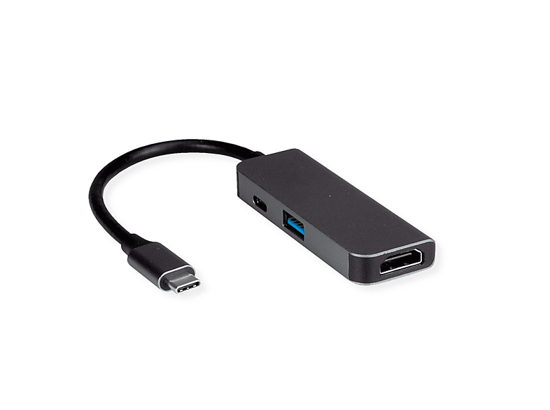VALUE Display Adapter USB Typ C HDMI + USB 3.2 Gen 1 A + Typ C PD USB