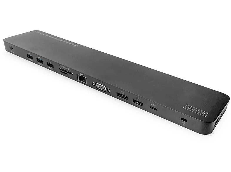 DIGITUS DA-70868 UNIVERS.DOCK STATION USB3.1 TYP-C TO USB3 USB-Dockingstation, Schwarz