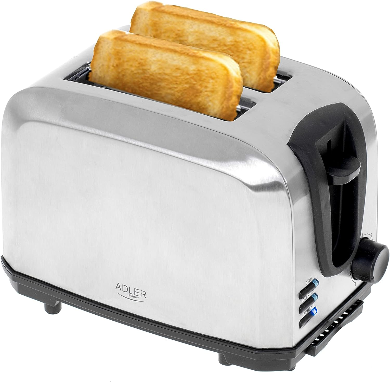 ADLER Toaster Schlitze: (1000 2) JUNG Silber Watt, AD 3222