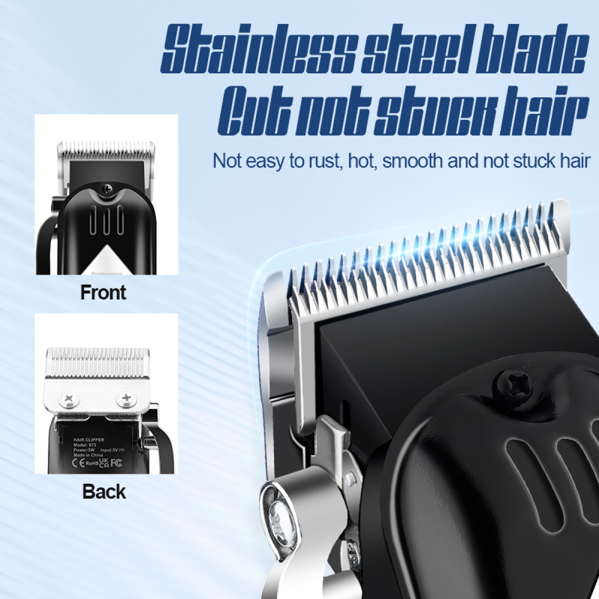 INF Professionelles Haarschneider Haarschneider-Bartschneider-Set Schwarz