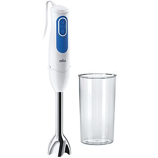 Batidora de mano - BRAUN Minipimer 3 MQ3000 Smoothie, 700 W, 2 velocidades, Blanco