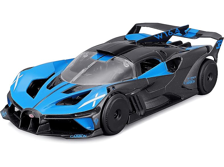 Maßstab Bolide MAISTO Bugatti - (blau-schwarz, Spielzeugauto 1:24) Modellauto