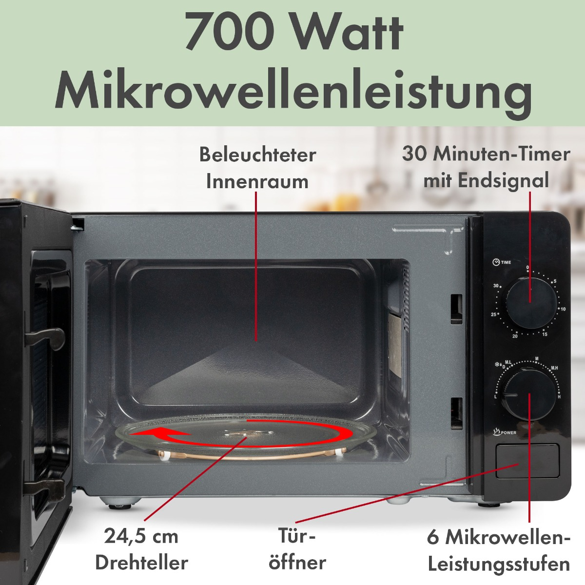 BOMANN MW 6014 CB Mikrowelle Watt) (700
