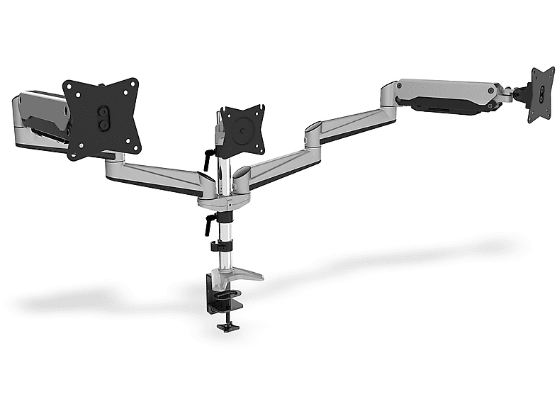 DIGITUS Monitorhalterung, DA-90363 TISCHHALTERUNG DREIFACH Silber LED/LCD