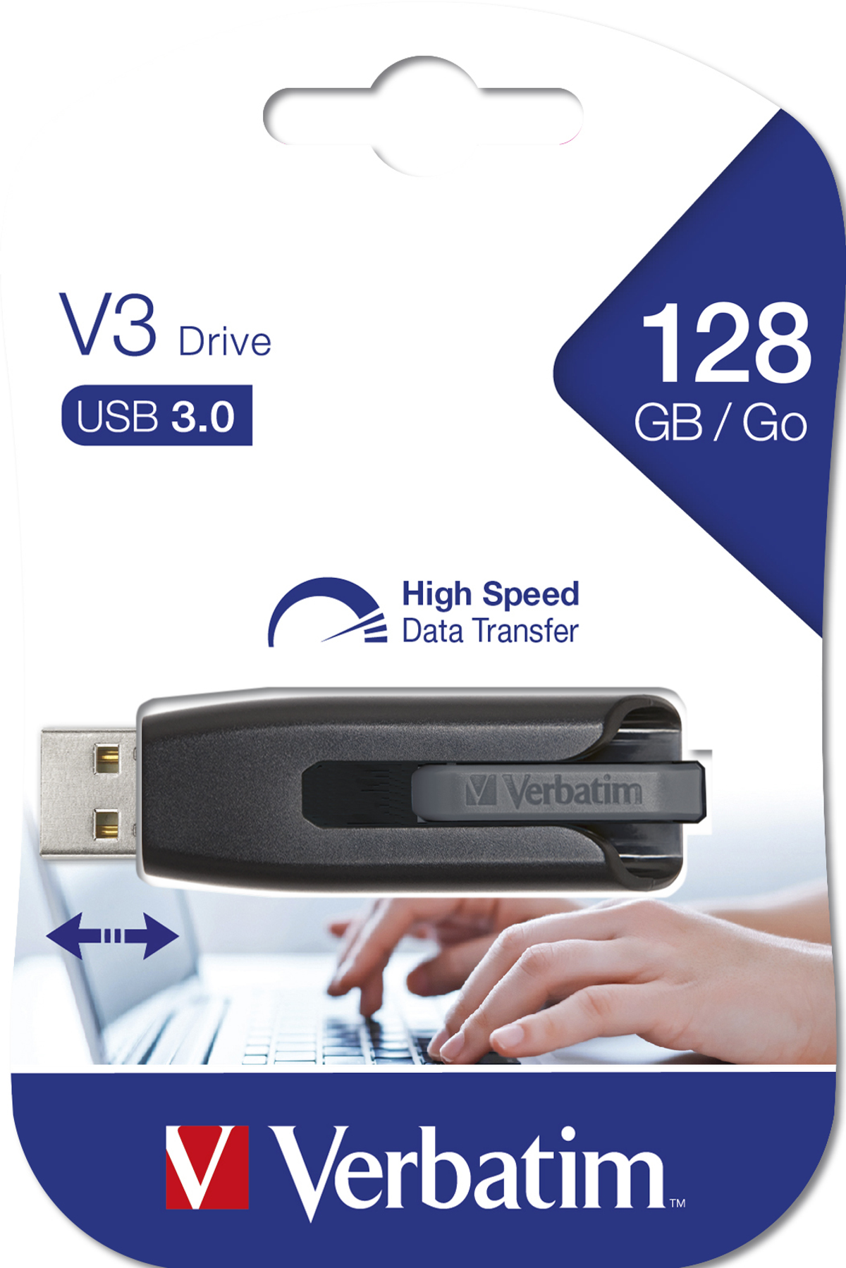 (Schwarz, GB) Drive VERBATIM USB 128 49189