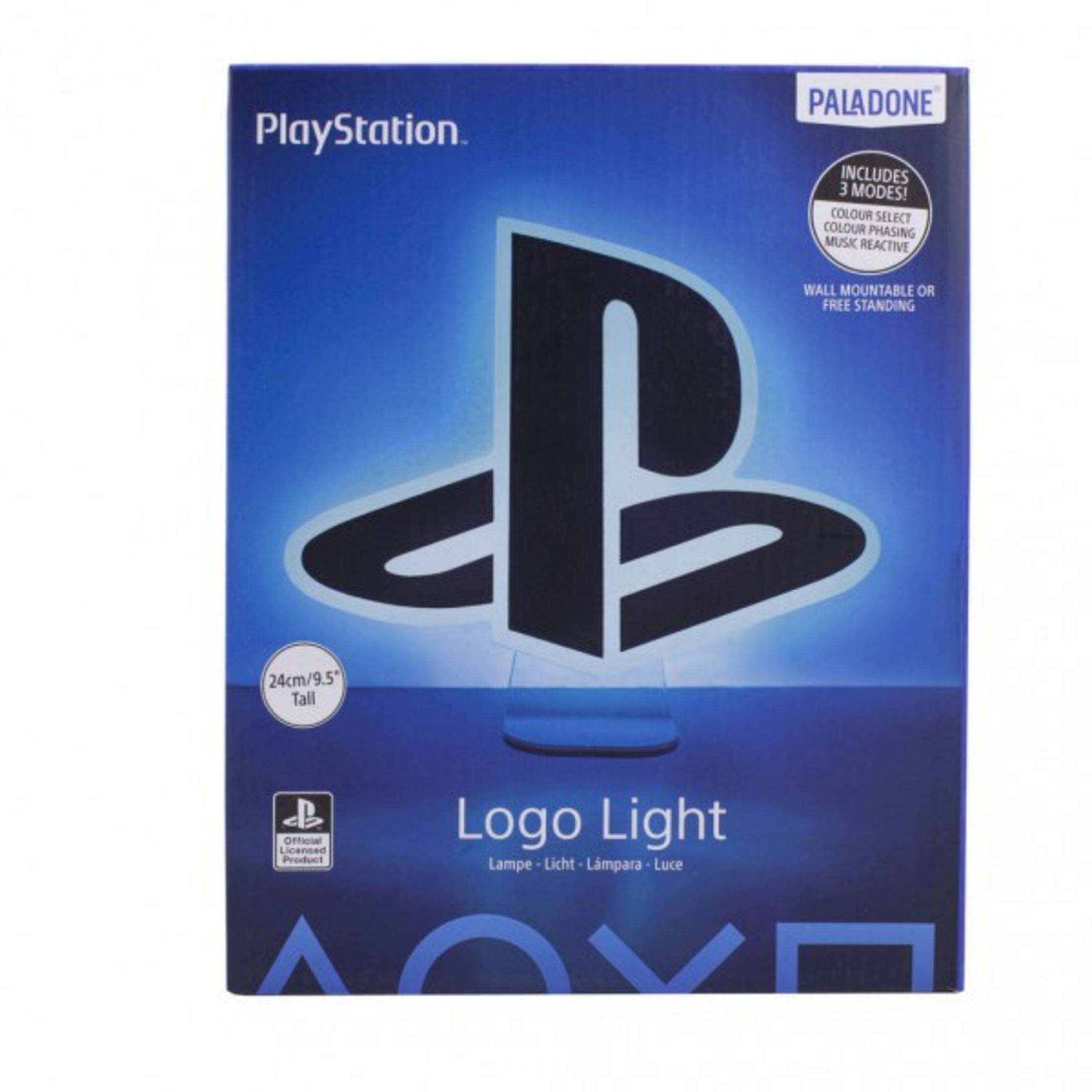 PlayStation-Logo-Leuchtkasten mit dem PlayStation-Logo.
