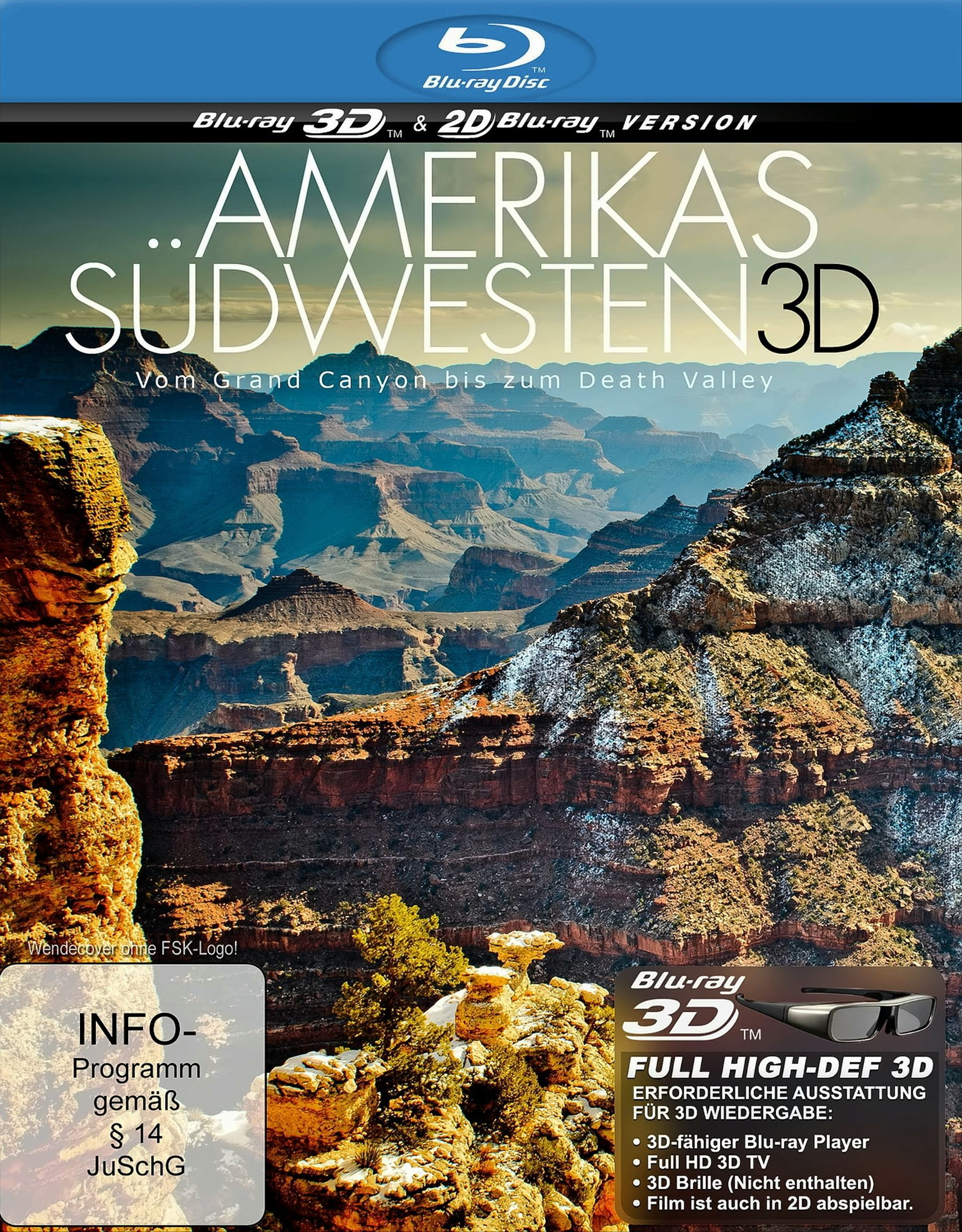 Amerikas Südwesten - Vom Grand Death Canyon bis zum Valley 3D Blu-ray