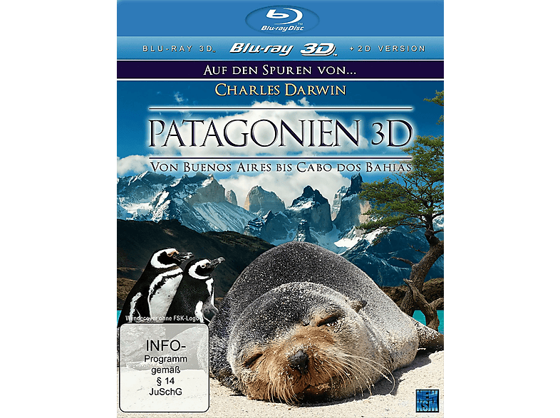 Patagonien - Auf den Spuren von Von Charles Aires dos Buenos bis 3D Cabo Bahias Darwin: Blu-ray